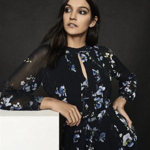REISS Robbie Floral Printed Blouse NWT womens size 6